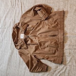 Bomber Jacket with Ruffle Collar